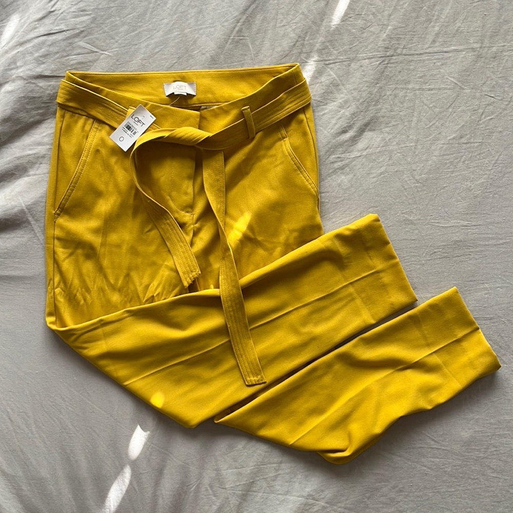 LOFT Outlet | Womens Trouser | Mustard Yellow | New with Tags